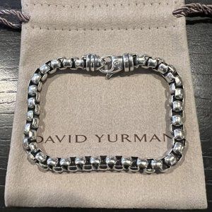 Auth Men's DY Box Chain Bracelet 9"